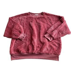 Women's Plush Burgundy Sweatshirt